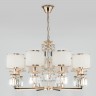 Подвесной светильник  Eurosvet Zaffiro 10099/8 золото/прозрачный хрусталь Strotskis