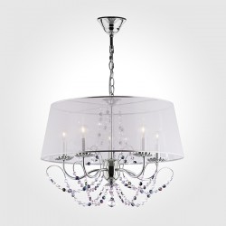 Подвесной светильник  Eurosvet Gloria 10068/5 хром/прозрачный хрусталь Strotskis