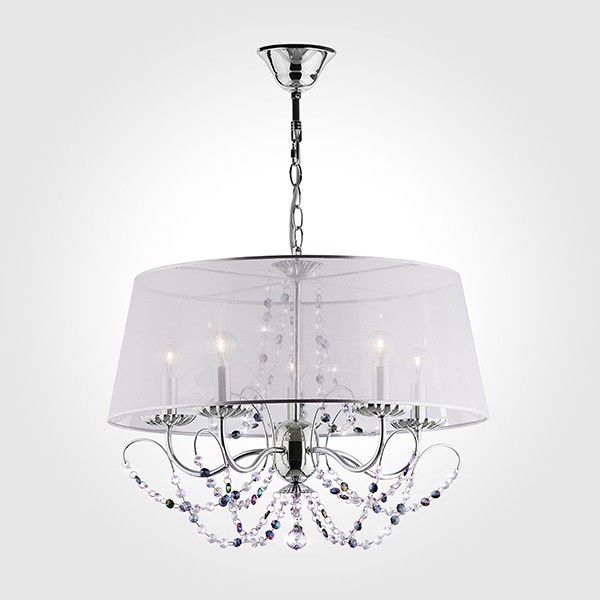 Подвесной светильник  Eurosvet Gloria 10068/5 хром/прозрачный хрусталь Strotskis