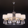 Подвесная люстра Eurosvet 10099/8 хром/прозрачный хрусталь Strotskis (новый абажур) Zaffiro