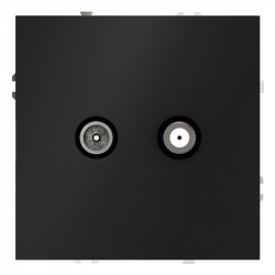 Розетка телевизионная встраиваемая S70 оконечная TV+SAT VOLTUM VLS060408 черный