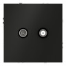 Розетка телевизионная встраиваемая S70 оконечная TV+SAT VOLTUM VLS060408 черный