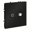 Розетка телевизионная встраиваемая S70 оконечная TV+SAT VOLTUM VLS060408 черный