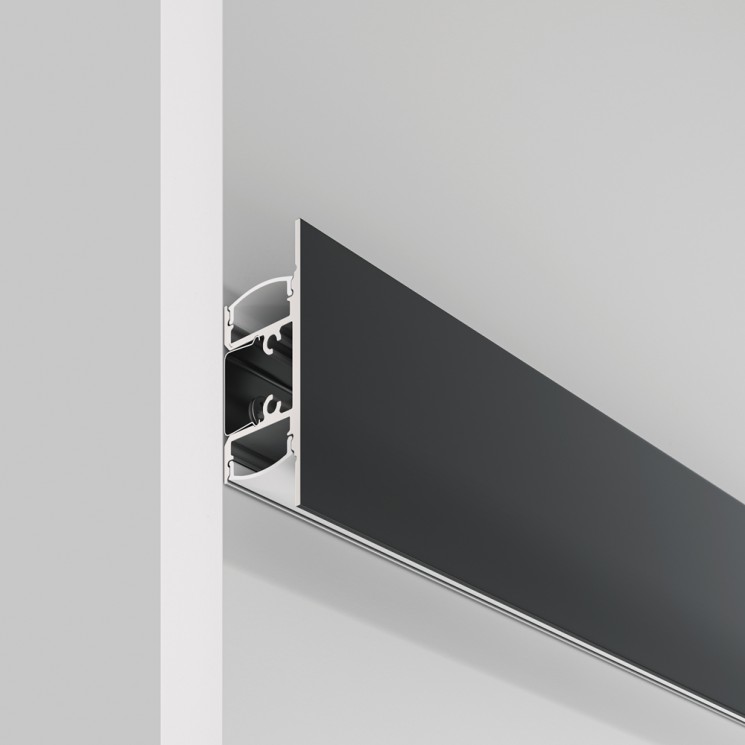 Настенный алюминиевый профиль с экраном Maytoni Technical ALM-1848-B-2M 18х48мм 2 м