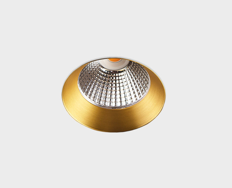Встраиваемый светодиодный влагозащищенный светильник ITALLINE IT02-028 gold d115xh55mm 36° 12Вт 3000К IP44