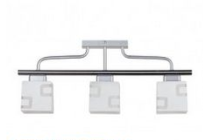 Люстра потолочная Sigma Oslo 11504 3хЕ27 Металл серебро/Стекло матовое с рисунком(Ск)