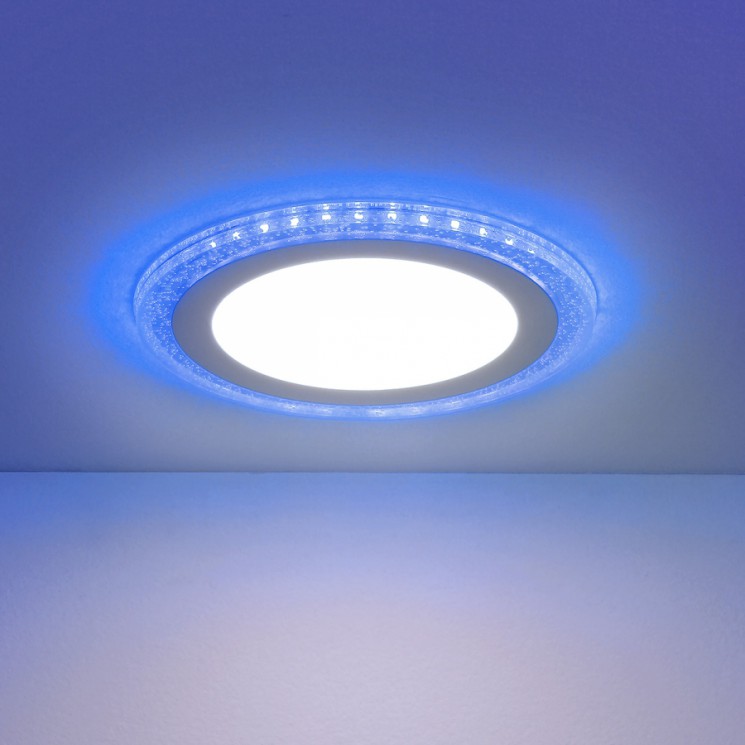 Встраиваемый светодиодный светильник Elektrostandard DLR024 10W 4200K подсветка Blue