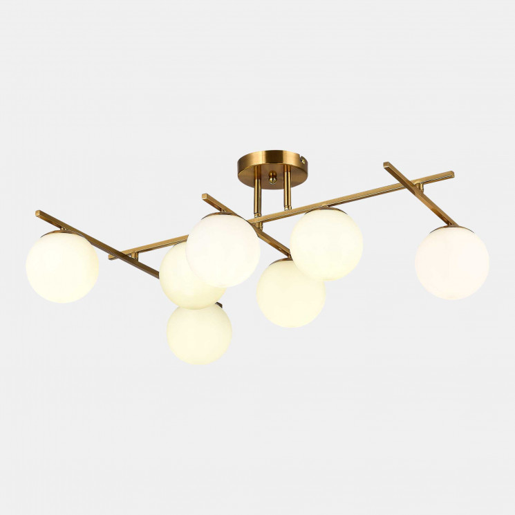 Светильник потолочный EVOLUCE Латунь/Белый E14 7*40W           SLE1195-302-07