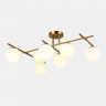 Светильник потолочный EVOLUCE Латунь/Белый E14 7*40W           SLE1195-302-07