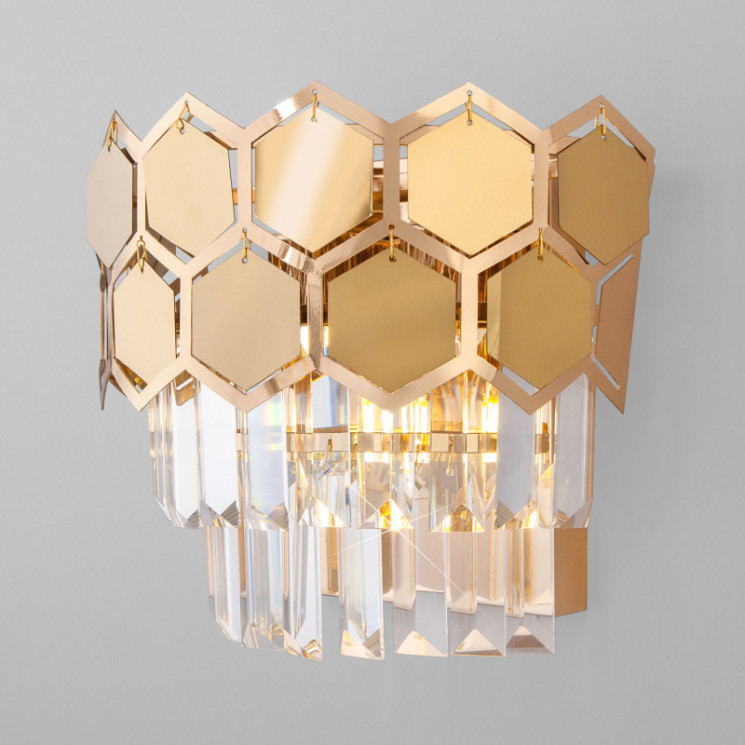 Бра Eurosvet 10124/2 золото/прозрачный хрусталь Strotskis (10113/2) Ariana