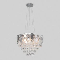 Каскадная люстра Eurosvet 10114/8 хром/прозрачный хрусталь Strotskis Lianna
