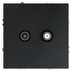 Розетка телевизионная встраиваемая S70 оконечная TV+SAT VOLTUM VLS060407 графит