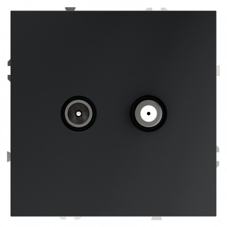 Розетка телевизионная встраиваемая S70 оконечная TV+SAT VOLTUM VLS060407 графит