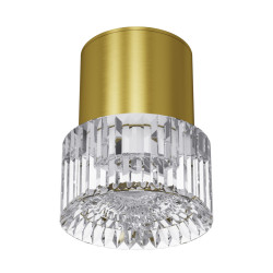 Потолочный влагозащищенный светильник ITALLINE IT014-0202 gold d80xh100mm 180° 5Вт 3000К 