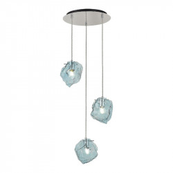 Светильник подвесной ST-Luce Хром/Светло-голубой E14 3*40W PORTICI            SL1175.113.03