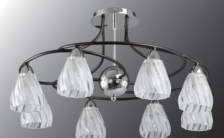 Люстра Максисвет Еврокаркасы 01050/8 CR+BK(Ск)