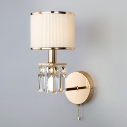 Настенный светильник  Eurosvet Zaffiro 10099/1 золото/прозрачный хрусталь Strotskis