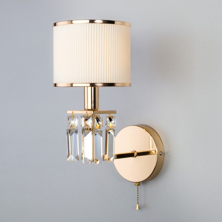Настенный светильник  Eurosvet Zaffiro 10099/1 золото/прозрачный хрусталь Strotskis