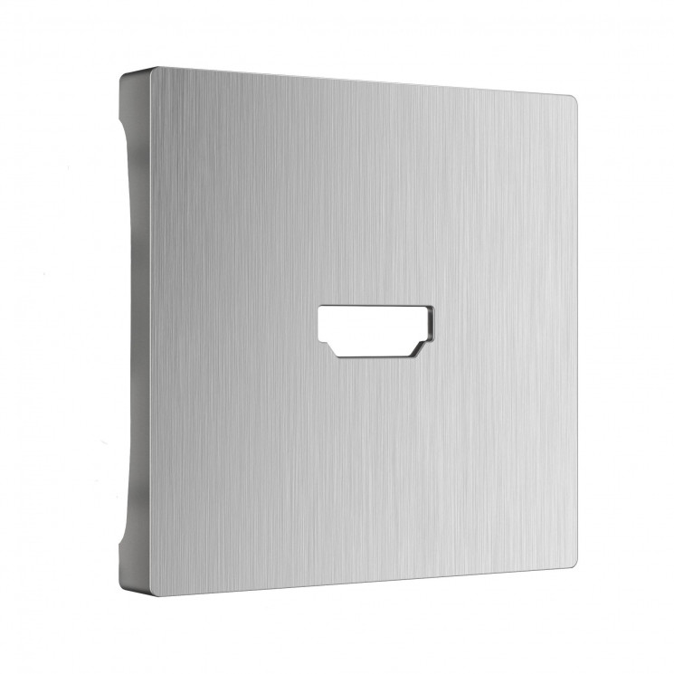 Накладка для розетки HDMI (серебряный рифленый) Werkel WL09-HDMI-CP