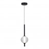 Светильник подвесной ST Luce Черный/Прозрачное кракелированное стекло LED 1*8,5W 3000K       SL6120.403.01