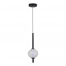Светильник подвесной ST Luce Черный/Прозрачное кракелированное стекло LED 1*8,5W 3000K       SL6120.403.01