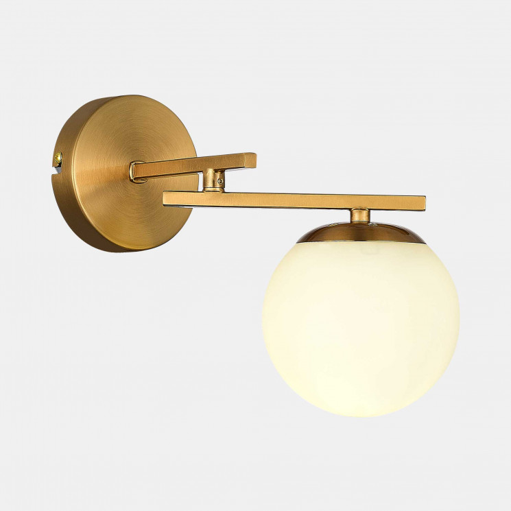 Светильник настенный EVOLUCE Латунь/Белый E14 1*40W           SLE1195-301-01