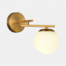 Светильник настенный EVOLUCE Латунь/Белый E14 1*40W           SLE1195-301-01