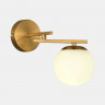 Светильник настенный EVOLUCE Латунь/Белый E14 1*40W           SLE1195-301-01
