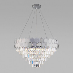 Каскадная люстра Eurosvet 10113/8 хром/прозрачный хрусталь Strotskis Ariana
