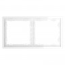 Рамка 2 поста VOLTUM VLS100201 белый глянец