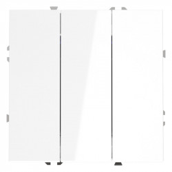 Выключатель трехклавишный VOLTUM VLS030101 белый глянец