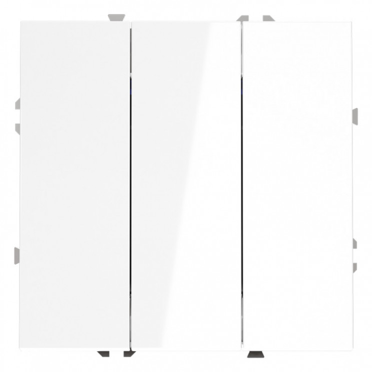 Выключатель трехклавишный VOLTUM VLS030101 белый глянец