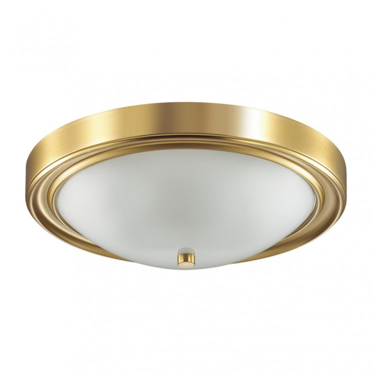 Настенно-потолочный светильник Lumion NINA 5259/3C D37 см Н 11,5 см 3хЕ27 латунь/белое стекло