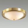 Настенно-потолочный светильник Lumion NINA 5259/3C D37 см Н 11,5 см 3хЕ27 латунь/белое стекло