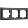 Рамка на 3 поста черный матовый Werkel W0032208 (WL14-Frame-03) Fiore