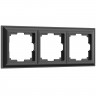 Рамка на 3 поста черный матовый Werkel W0032208 (WL14-Frame-03) Fiore