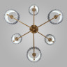 Потолочная люстра с тканевыми абажурами Eurosvet 60162/6 латунь Notturno