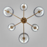 Потолочная люстра с тканевыми абажурами Eurosvet 60162/6 латунь Notturno