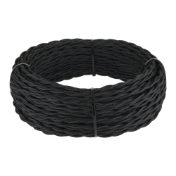 Ретро кабель витой 2х1,5 (черный) 20 м (под заказ) W6452208 Werkel