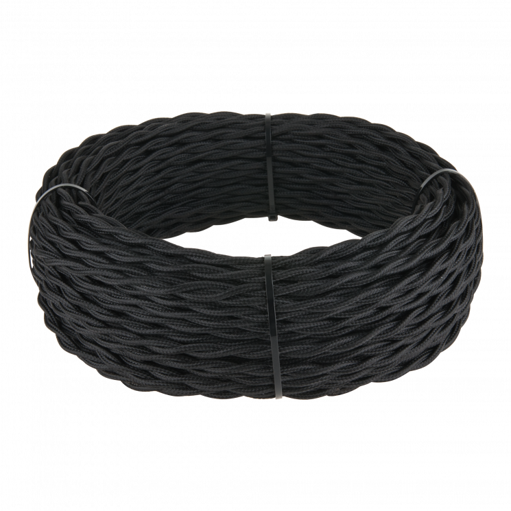 Ретро кабель витой 2х1,5 (черный) 20 м (под заказ) W6452208 Werkel
