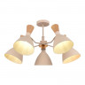 Светильник потолочный EVOLUCE Бежевый/Бежевый, Светлое дерево, Золотистый E14 5*40W        SLE1256-502-05