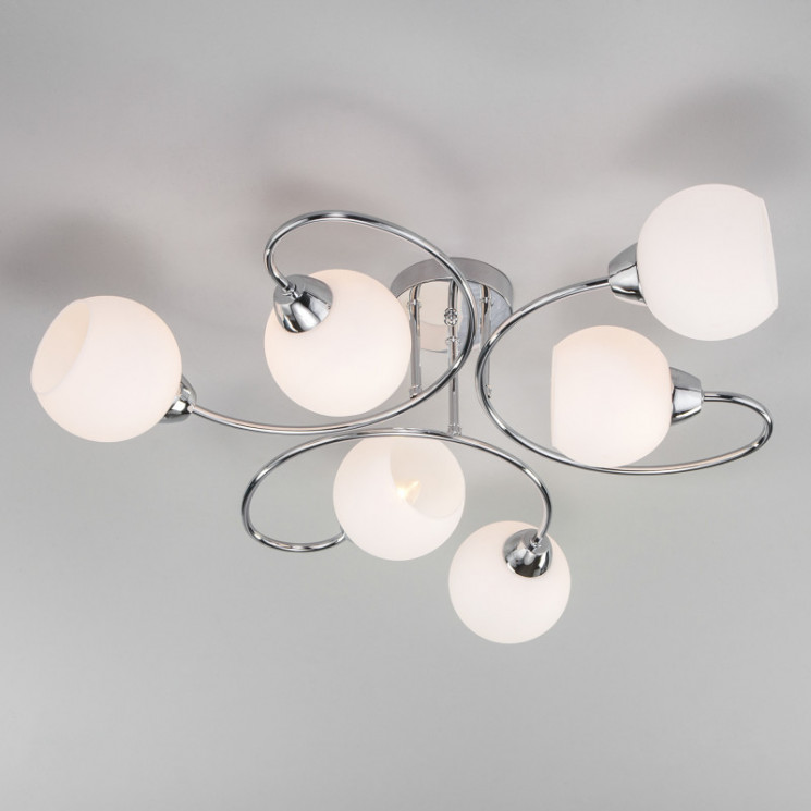 Люстра на штанге Eurosvet 30136/6 хром TULIA