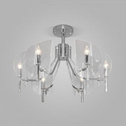 Люстра на штанге Eurosvet 60135/6 хром Rocco