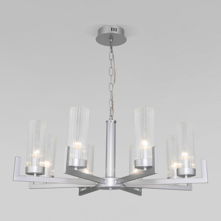 Подвесная люстра Eurosvet 60133/8 серебро Arganie