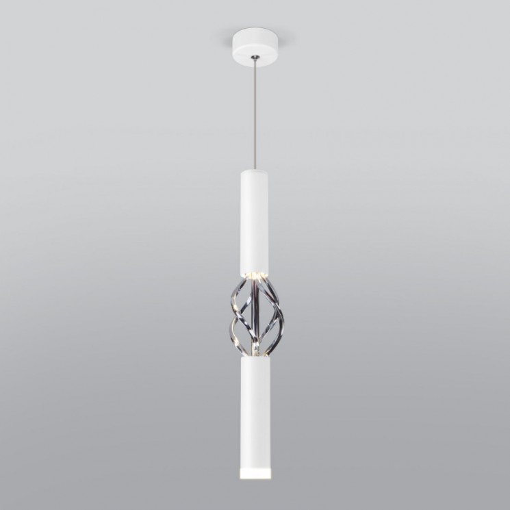 Подвесной светильник Eurosvet 50191/1 LED белый/хром Lance