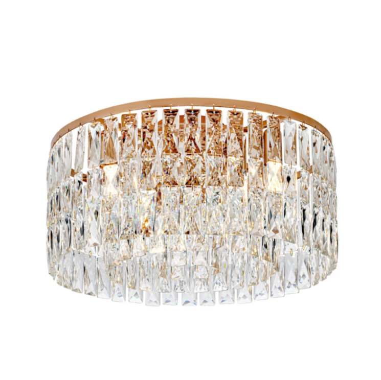 Потолочная люстра Modelux ML.90344.7 GD D48см Н25 см 7хЕ14 Золото/прозрачный хрусталь