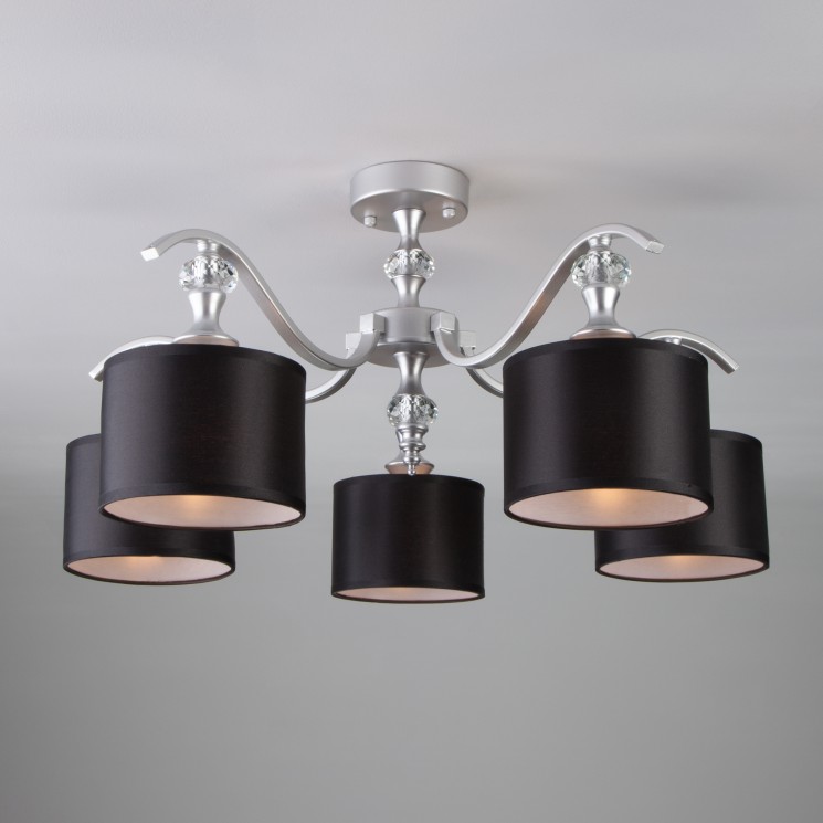 Потолочный светильник Eurosvet 60070/5 серебро Ofelia