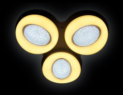 Управляемый светодиодный светильник Ambrella light ORBITAL CRYSTAL SAND  FS1583/3 WH 156W D585*555