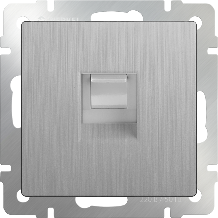 Розетка Ethernet RJ-45 cеребряный рифленый Werkel W1181009 (WL09-RJ-45)