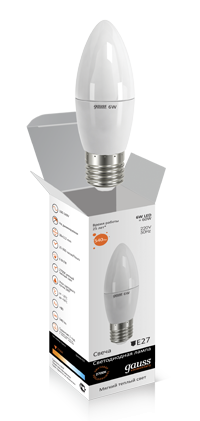 Лампа Gauss LED LD33216 6W E27 2700K